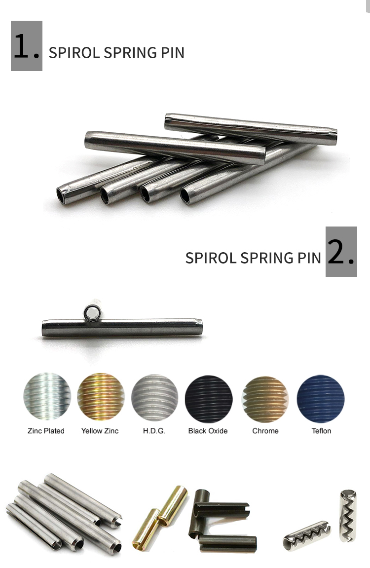 Chuanghe - ISO 8750 Spring Type Spirol Pin Coiled Stainless Steel 304 Diameter 2mm-6mm Spirol Pins spring pin 8