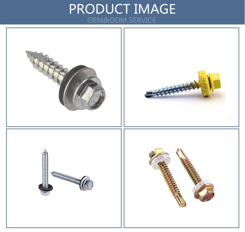 High quality taiwan hex flange roofing screw