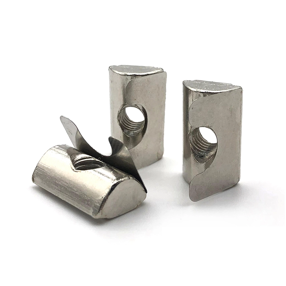 Chuanghe - Custom T Slot Accessories 3030 Series Easy-install Insert Spring Square Furniture M6 M8 M10 T-sliding Elastic Nut t nut 1