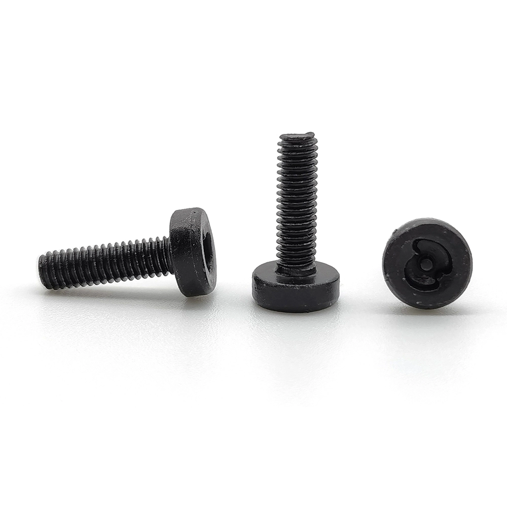 Chuanghe - Customize Threaded end Head security screw CNC turning parts black Cup Head Bolts Screw Anti-theft screw 1