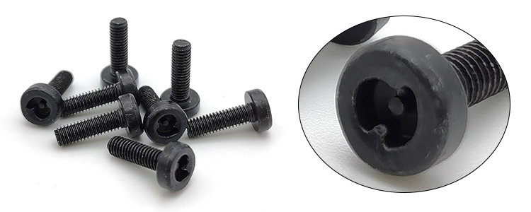 Chuanghe - Customize Threaded end Head security screw CNC turning parts black Cup Head Bolts Screw Anti-theft screw 8