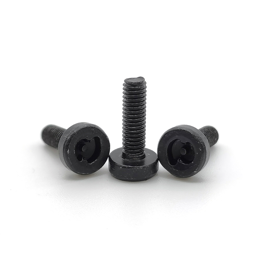 Chuanghe - Customize Threaded end Head security screw CNC turning parts black Cup Head Bolts Screw Anti-theft screw 5