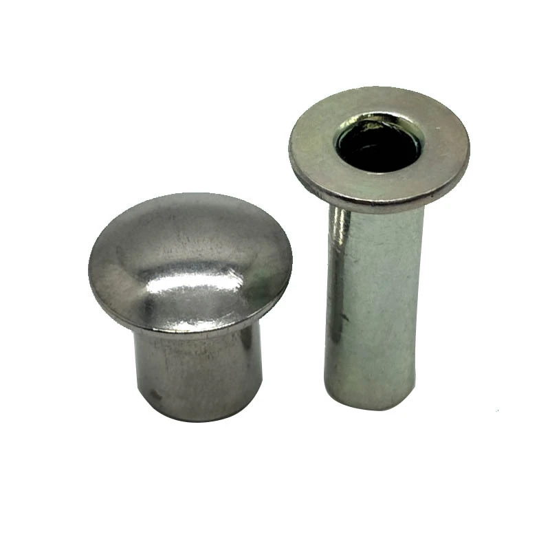 Chuanghe - Stainless steel aluminum decorate flat head half hollow semi-tubular rivet for leather bag tubular rivet/hollow rivet 1