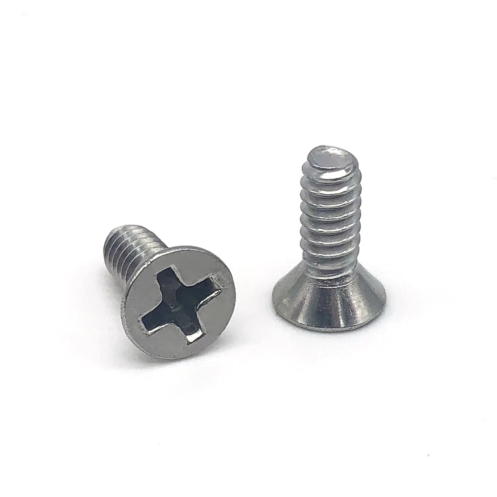 Chuanghe - Factory customized stainless thread cross flat head machine screw Flat Head screw 1