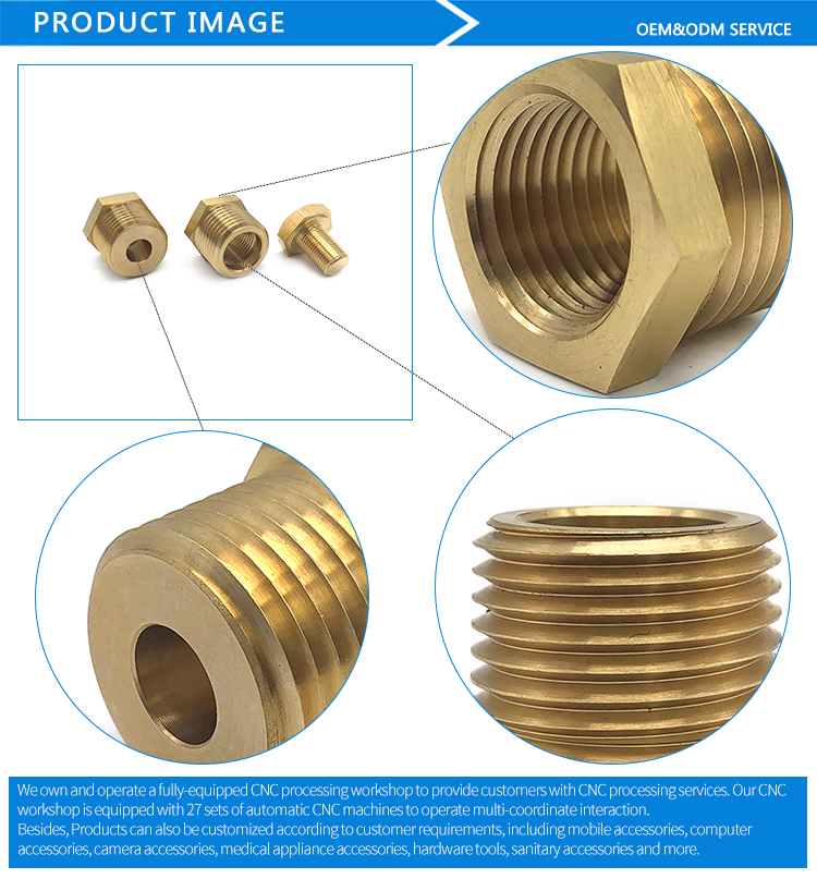Chuanghe - China wholesale brass thread female male weld head auto parts pipe Conduit fitting hex reducer bushing Pipe fittings 9