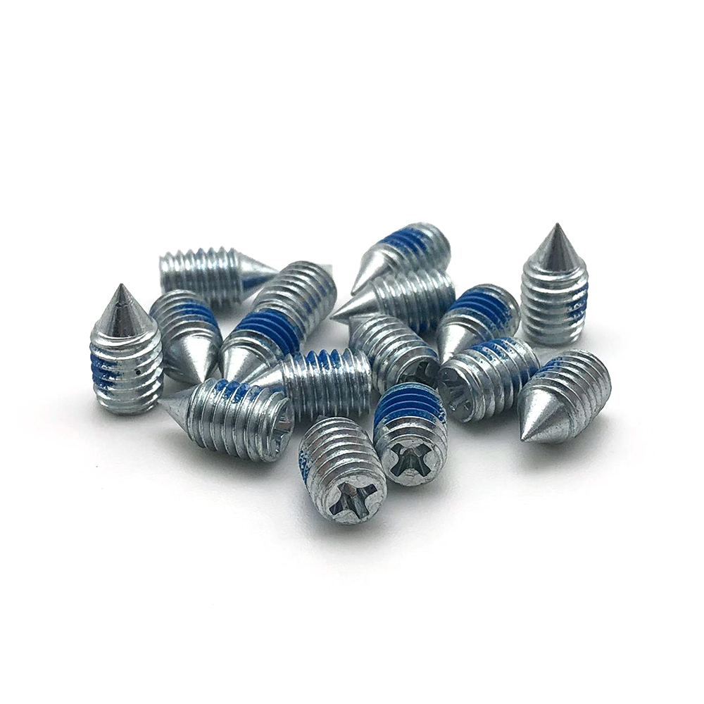 Chuanghe - carbon steel Small M1.6 M2 M2.5 Cone Point Taper Slotted DIN553 Grub Screws Set Screws with nylon patch Set screw 6