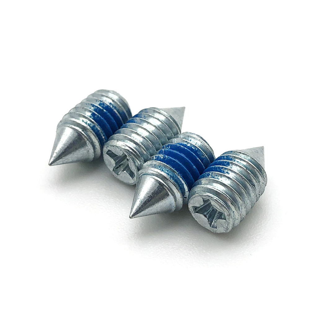 Chuanghe - carbon steel Small M1.6 M2 M2.5 Cone Point Taper Slotted DIN553 Grub Screws Set Screws with nylon patch Set screw 7