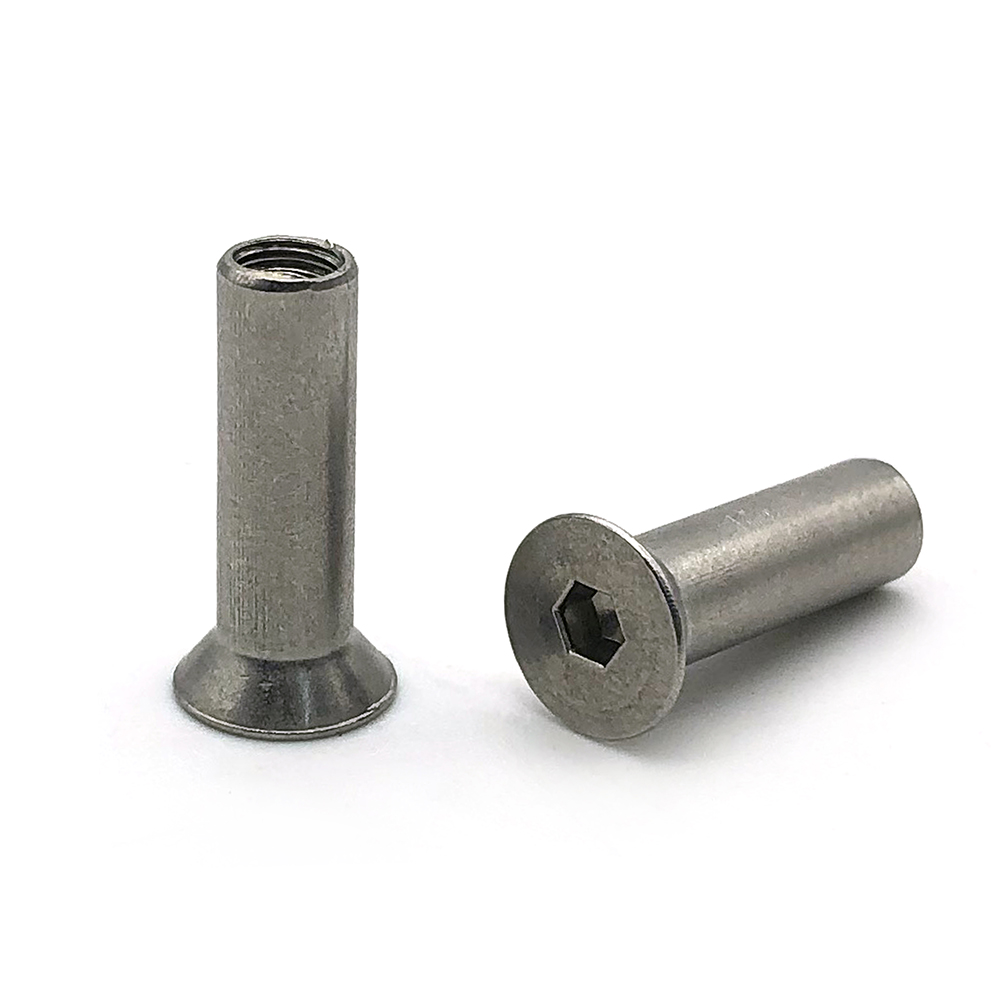 Chuanghe - Factory direct M6 M8 M10 1/4-20 Nickel plated Flat Head Hex Socket Sleeve Nut Sleeve nut 7