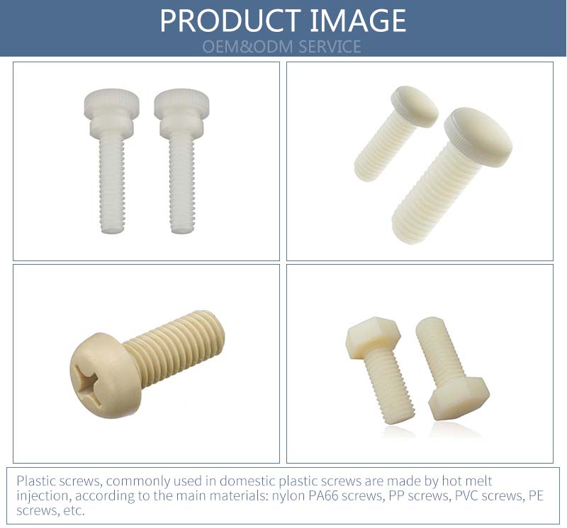China high quality plastic flat screw hollow m2 m10 plastic screw