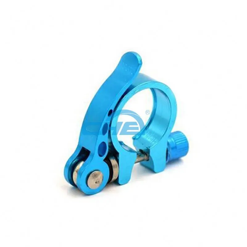 Chuanghe - Anti theft Aluminium Alloy blue 30.0 30.6 34mm 37mm Bike Bicycle Quick Release Seat Post clamp Seatpost Clamp bicycle clamp 1