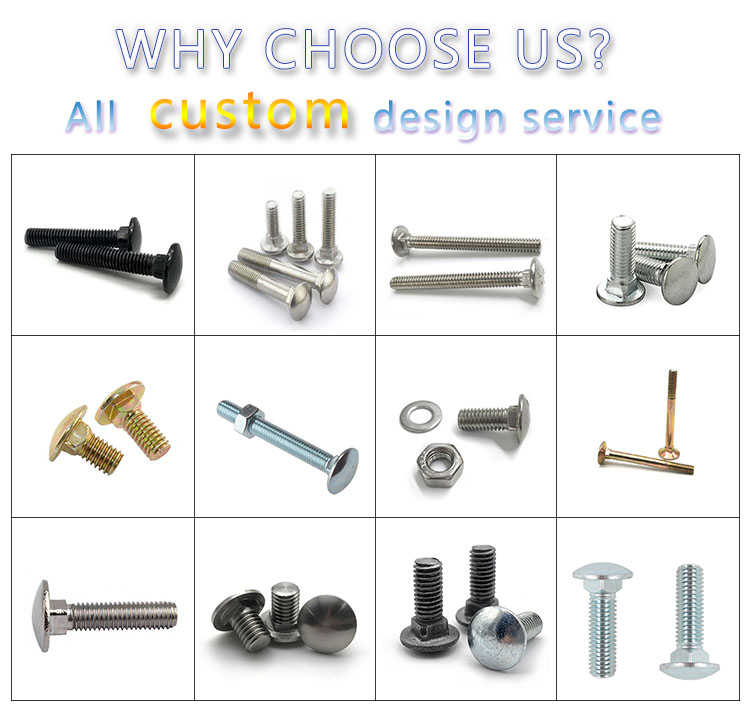 Chuanghe - Factory Price Custom High Strength DIN 603 M4 Round Head Square Neck Carriage Bolt Carriage bolt 3