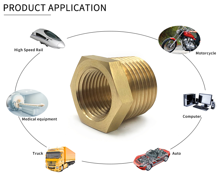 Chuanghe - China wholesale brass thread female male weld head auto parts pipe Conduit fitting hex reducer bushing Pipe fittings 10