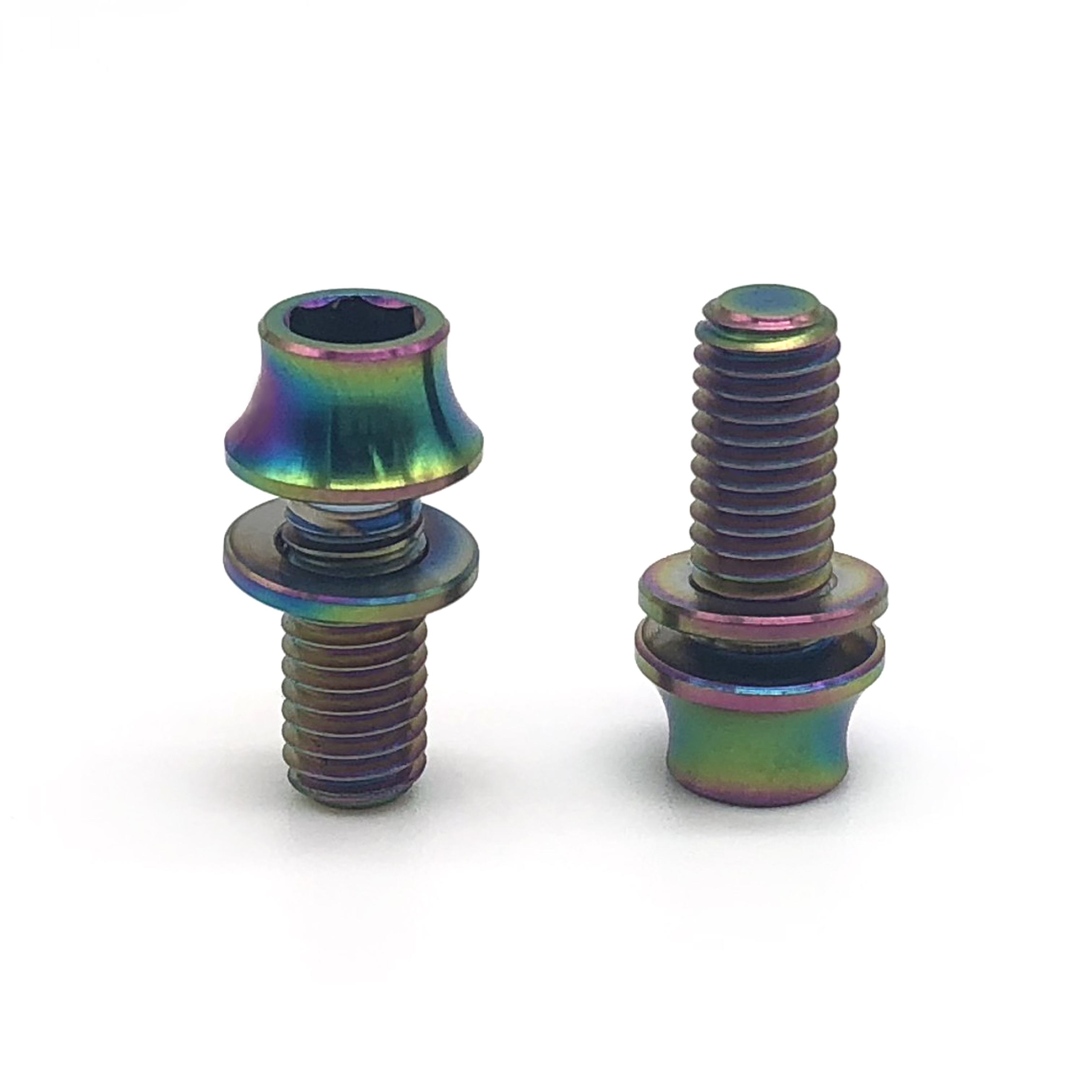 Chuanghe - Wholesale customized gr2 M8x20 25mm cycle security Titanium Allen Head bolt for BMX Stem Bike Screws Bicycle Stem Bolts Titanium screw 7