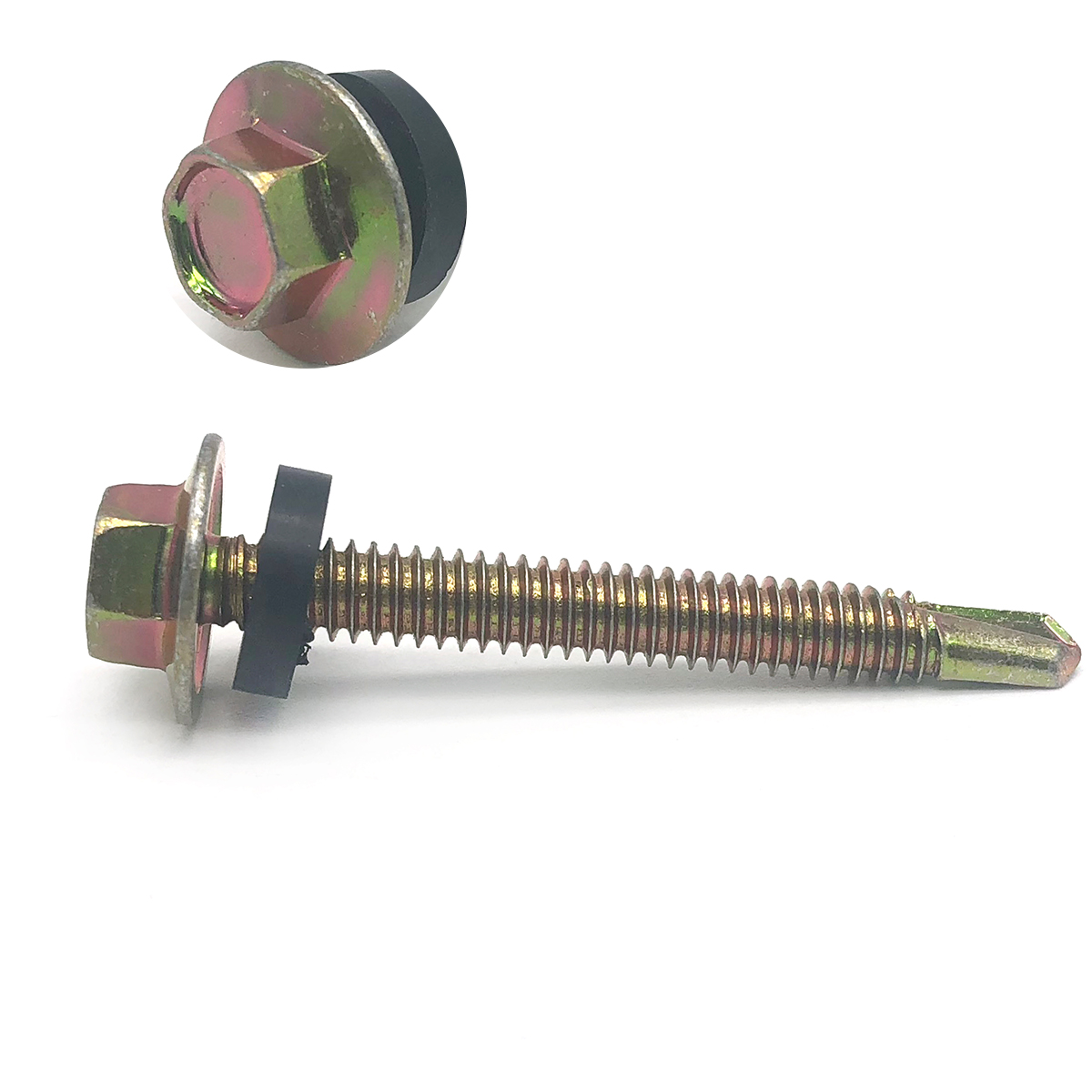 Chuanghe - Hexagon Flange Head 38mm screw self-drilling roofing screw with rubber washer self drilling roofing screw Self drilling screw 6
