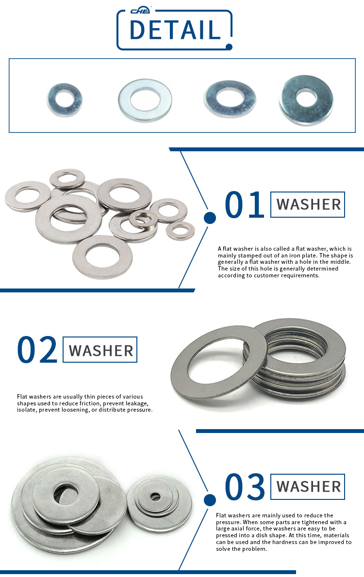 Chuanghe - Fastener Stainless Steel brass copper colored metal round flat plate washers sealing gasket punched ring washer flat washer 9
