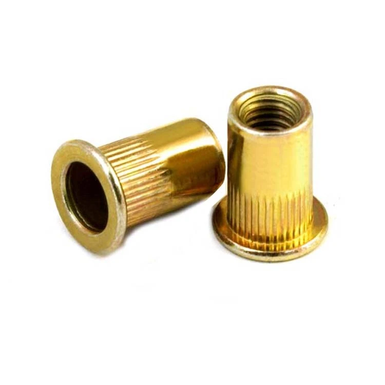 Chuanghe - Carbon Steel Zinc Plated Threaded Flat Head Knurling Inch Pull Rivet Nut rivet nut 1