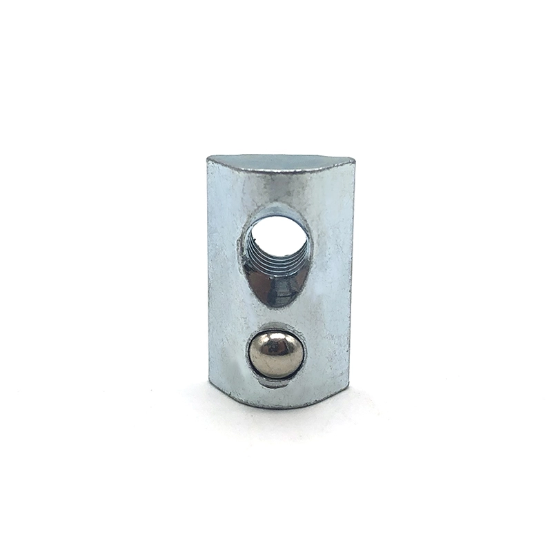 Chuanghe - Aluminium Accessory M4 M5 M6 Zinc Plated Polished Slot 6 Spring Lock T Nut with Loaded Ball t nut 1