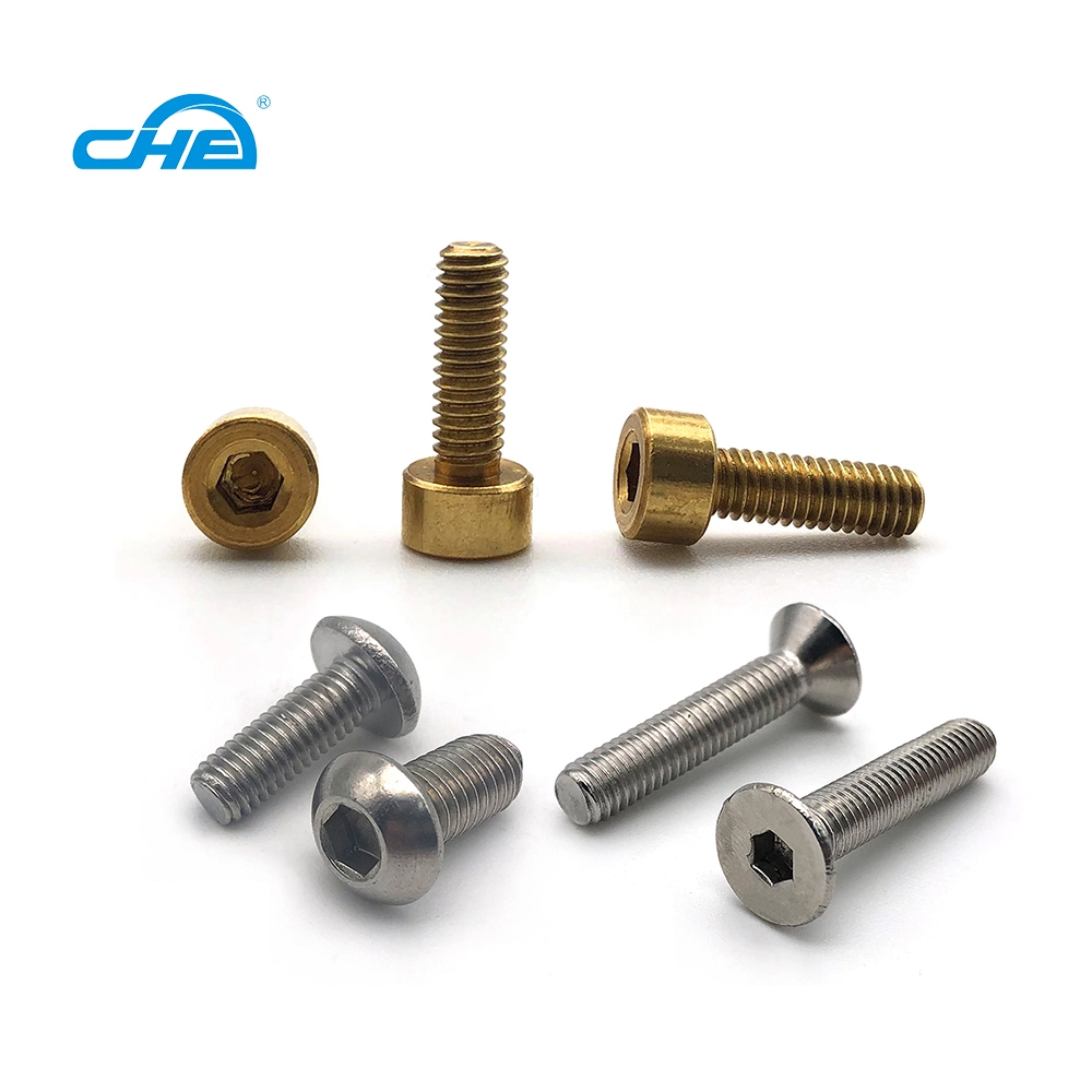 Chuanghe - stainless steel hex socket head cap screw DIN912 brass hexagon socket screw with long cylindrical head socket bolt screw socket screw 1