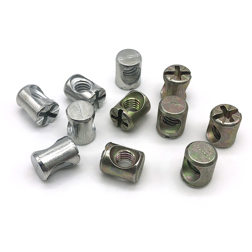Chuanghe - China fasteners stainless steel brass thread sleeve barrel cross dowel hole nut 3mm 6mm m2 m3 m4 m5 m6 m7 m8 m10 m12 barrel nut Sleeve nut 9