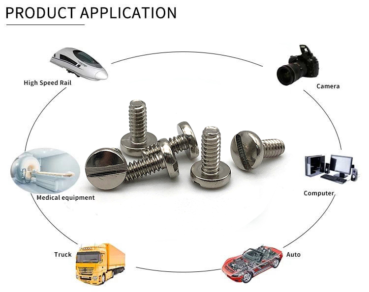 Screw SS306/314/410 high-quality pan head slotted screw m6x19 pan head screw 8