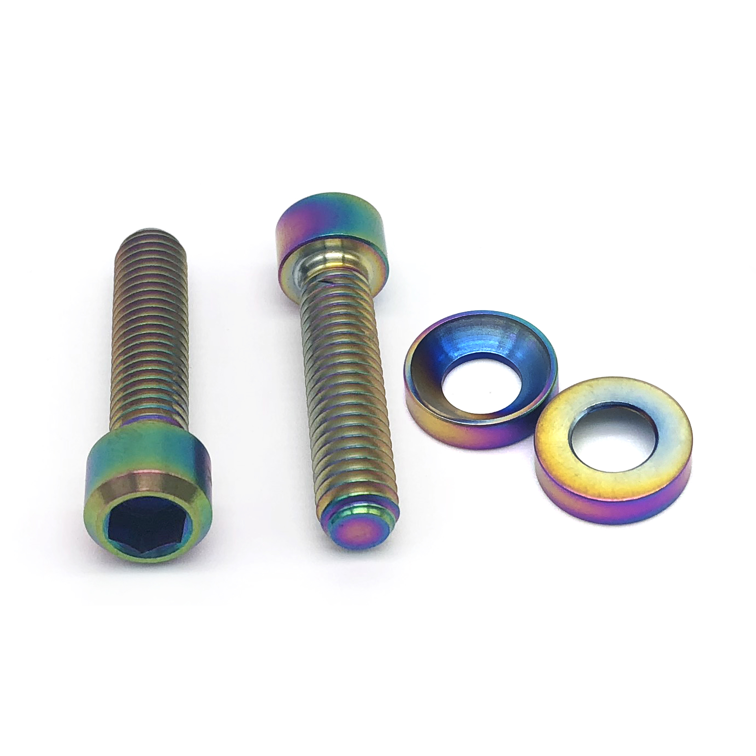 Chuanghe - China wholesale gr5 bottom hex socket Cap head titanium bolt screw 3mm locking screws colour m2 m4 m5 m3 DIN912 titanium screw Titanium screw 3