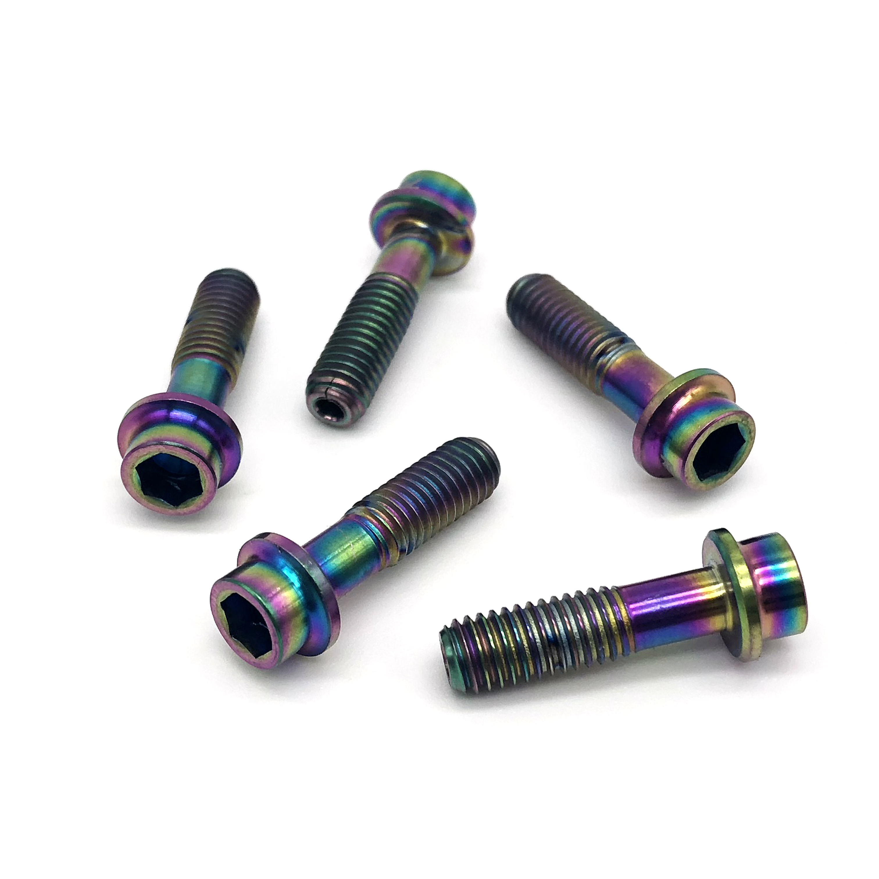 Chuanghe - China wholesale gr5 bottom hex socket Cap head titanium bolt screw 3mm locking screws colour m2 m4 m5 m3 DIN912 titanium screw Titanium screw 9