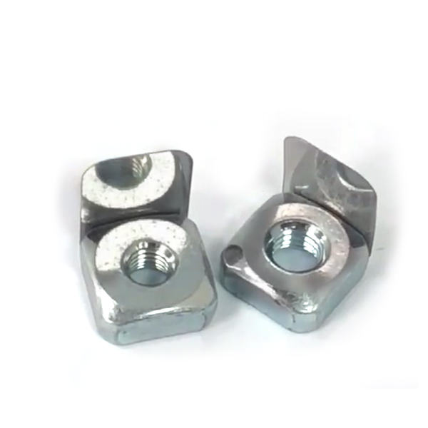 Chuanghe - Custom M4 M5 M6 M8 M10 Zinc Plated Carbon Steel Square Shrapnel T Slot Nut with Spring Leaf square nut 1