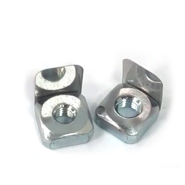 Chuanghe - Custom M4 M5 M6 M8 M10 Zinc Plated Carbon Steel Square Shrapnel T Slot Nut with Spring Leaf square nut 1