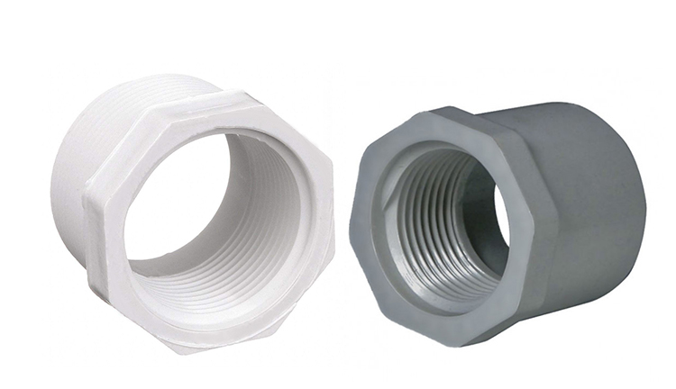 China wholesale 1/8 1/4 3/8 1/2 3/4 m6 40mm Male to Female Pipe Fitting Plastic Reducer Bushing