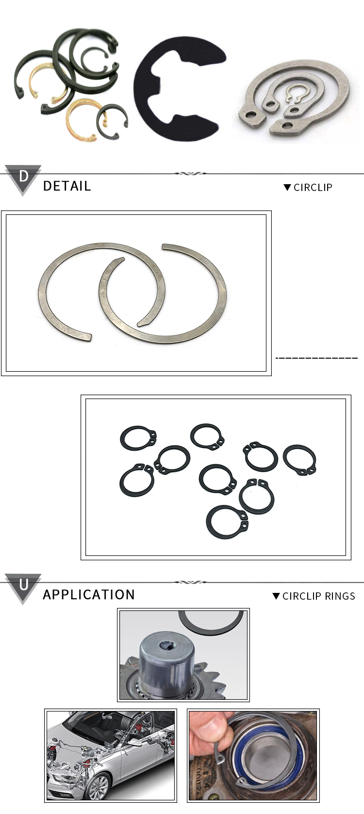 Chuanghe - Stainless Steel Round wire Snap Rings for Shaft DIN 7993 Circlip circlip 9