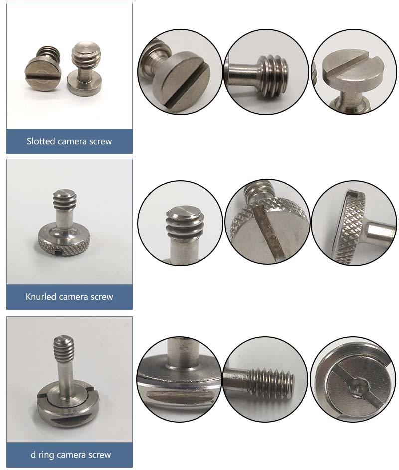 Chuanghe - China wholesale precision Stainless Steel Slotted Captive Camera Mount Screws 3/8-16 1/4 digital camera screw Camera screw 11