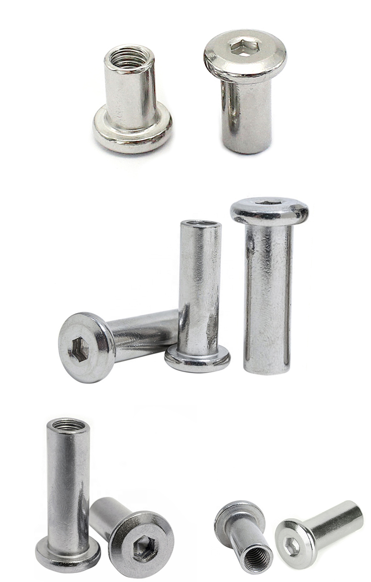 Chuanghe - China Factory Manufacturer M4 M5 M6 M8 Steel Hex Socket Flat Head Connector Sleeve Nut Sleeve nut 9