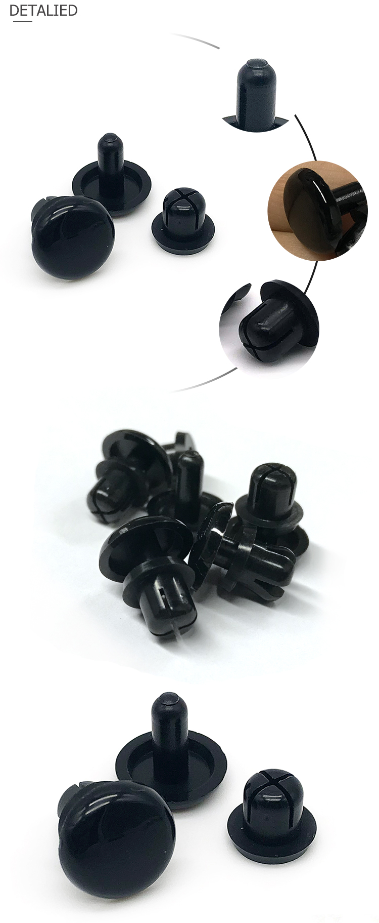 Chuanghe - China Round Head Nylon Plastic Push Snap Rivets plastic rivet 10