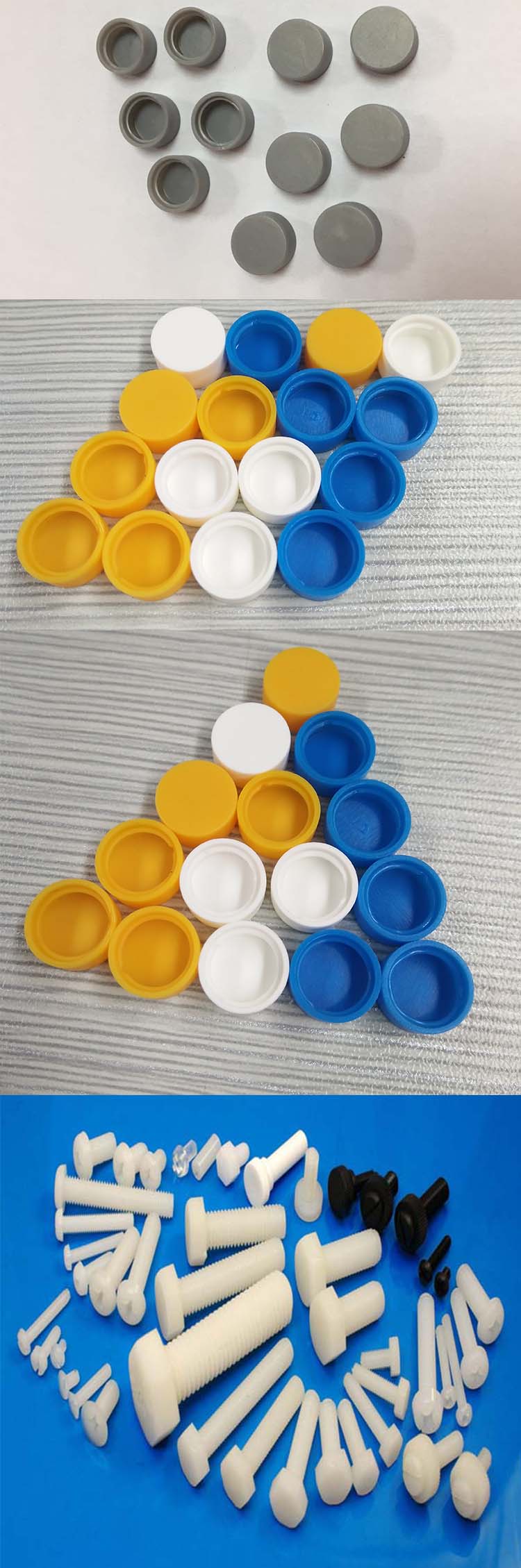 Chuanghe - China supplier wholesale custom screw cover cap white nylon plastic color cover screw caps Plastic screw 8