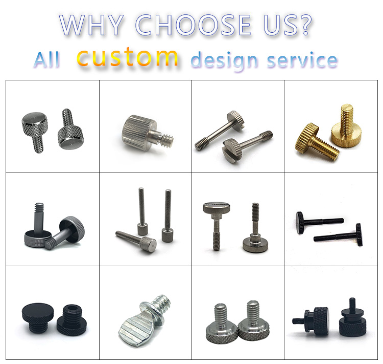 Chuanghe - flat head knurled thumb screws,knurled hand screw DIN 653 M3 M4 M6 M5 M6 M8 knurled thumb screw Thumb screw 4