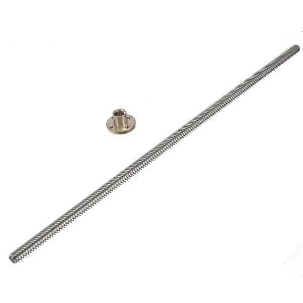 Chuanghe - lead 2mm pitch 2mm T8*2 brass nut stainless steel lead screw for 3d printer ball lead screw 1