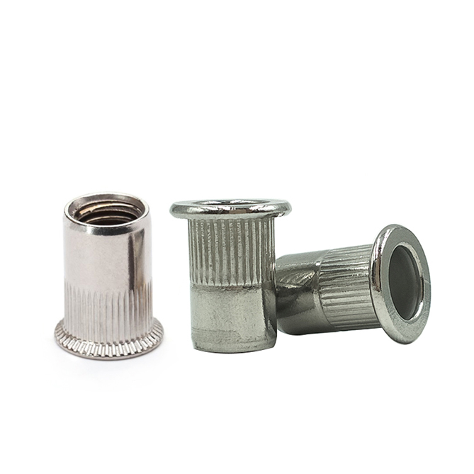 Chuanghe - Custom blind rivet nut M3 M4 M5 M6 M8 M10 M12 flat head knurled threaded insert rivet nut rivet nut 1