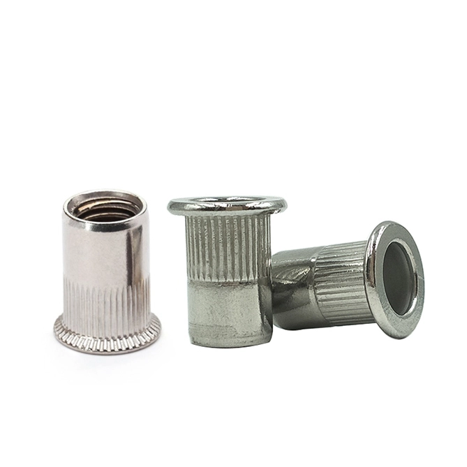 Chuanghe - Custom blind rivet nut M3 M4 M5 M6 M8 M10 M12 flat head knurled threaded insert rivet nut rivet nut 1