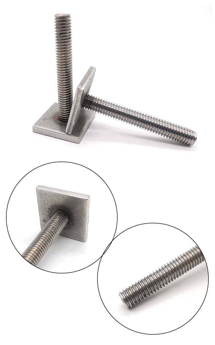Chuanghe - Stainless steel A2-70 m8 square flat head neck bolt for railway t bolts 8