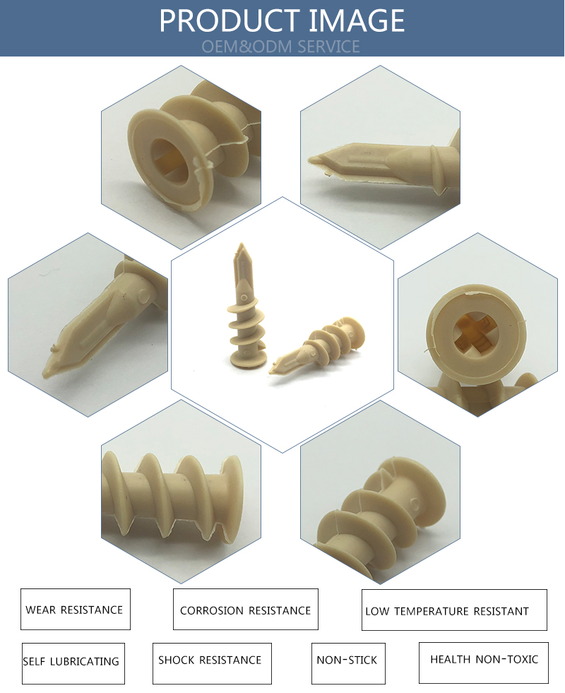 Chuanghe - plastic anchor Zinc Alloy Easy Drive Threaded POM wall plug 13x40 self drilling nylon drywall anchor gypsum board anchor Wall Plug 10