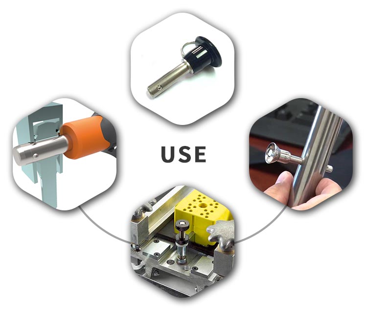 Chuanghe - Custom Stainless Steel Drop Lock Pin Spring Plunger Pin Kinds of Indexing Pluner lock pin 11