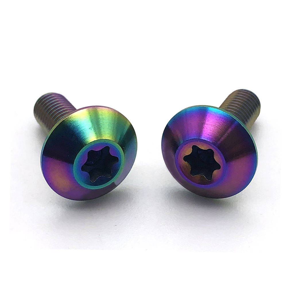 Chuanghe - Titanium Bolts M5X12mm and M5X15mm Torx Umbrella Head Screw for Motorcycle Bicycle Parts Titanium screw 7