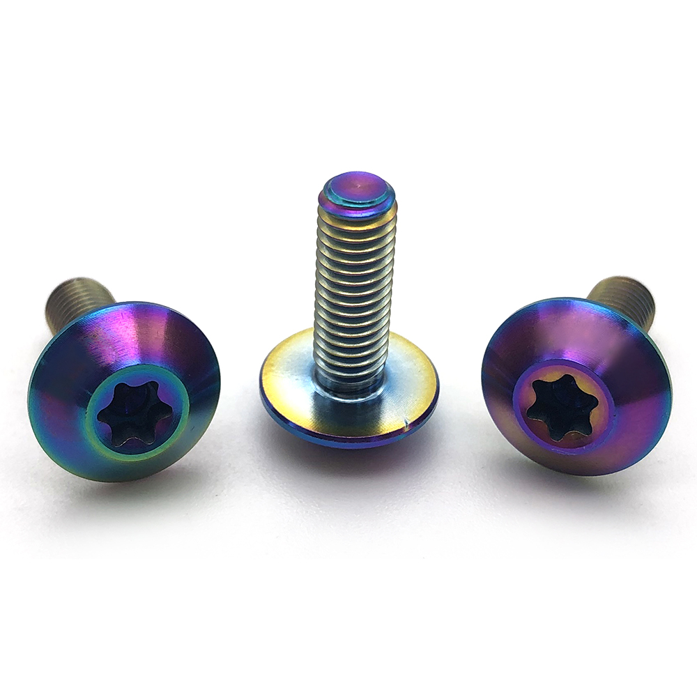 Chuanghe - Titanium Bolts M5X12mm and M5X15mm Torx Umbrella Head Screw for Motorcycle Bicycle Parts Titanium screw 6