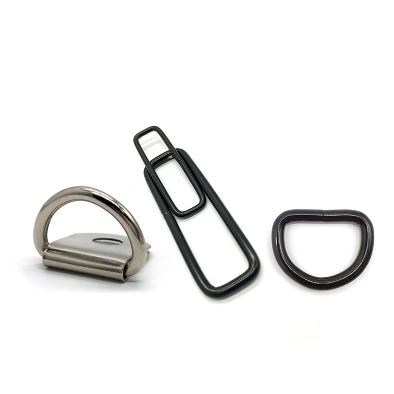 Chuanghe - China wholesale black 8mm 20mm 21mm 25 mm 80mm metal steel d-ring handbag hardware iron buckle lifting metal rectangle d ring D-Ring 1