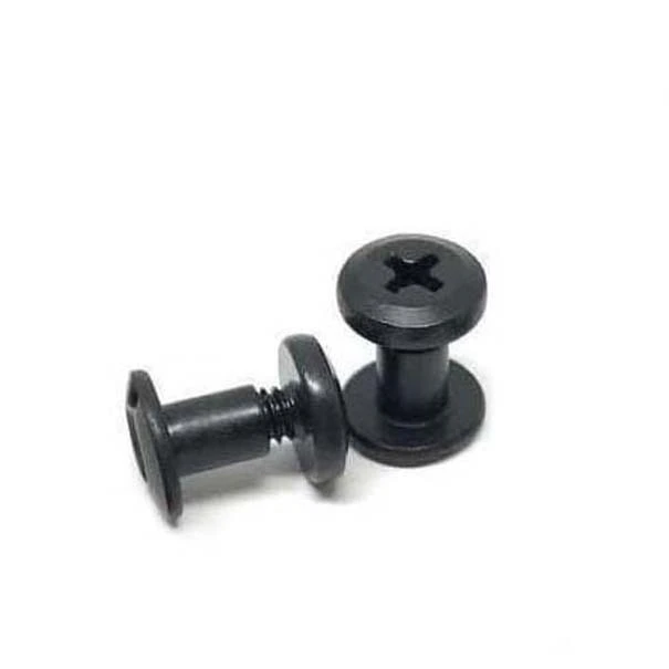 Chuanghe - M4 M5 Male And Female Fastener Cross Recess Small Black Chicago Book Screw Binding Screws Chicago screw 1