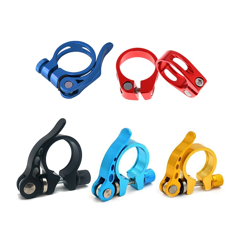 Chuanghe - Wholesale Custom Bike Seatpost Clamp 31.8mm 34.9 MTB Aluminum Quick Release Cycling Saddle Bicycle Ultralight Seat Post Clamp bicycle clamp 1