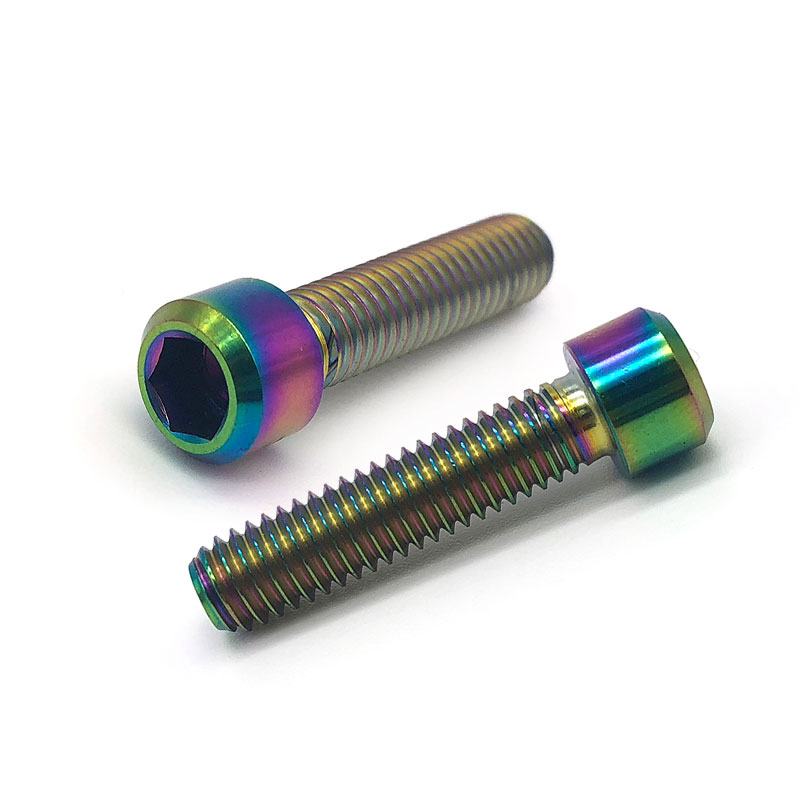 Rust resistant DIN912 M5x18 hex socket cap head with washer screws Ti-6AL-4V GR5 titanium screws for bicycle 3