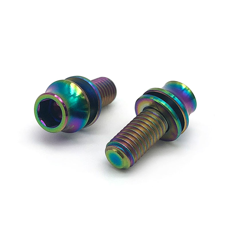 Rust resistant DIN912 M5x18 hex socket cap head with washer screws Ti-6AL-4V GR5 titanium screws for bicycle 4