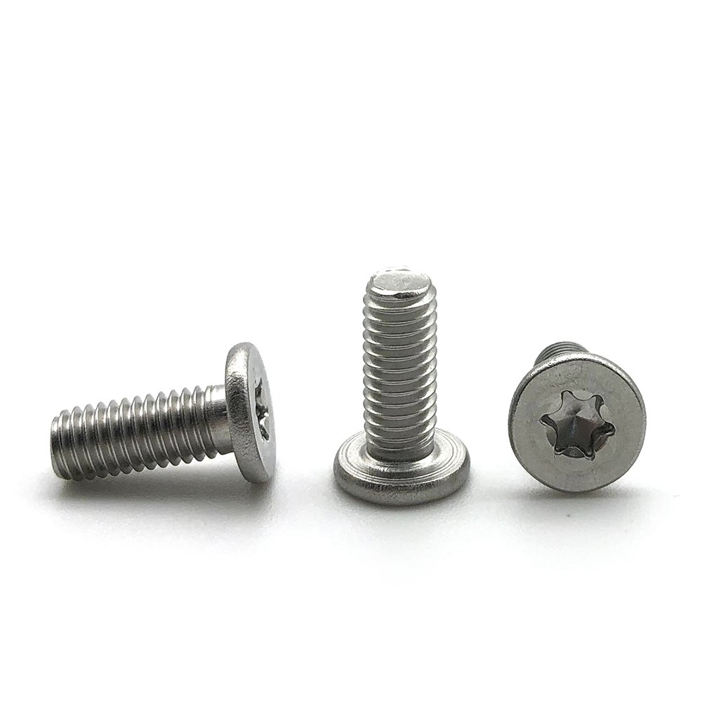 Custom made M2 M3 M4 M5 stainless steel zinc plated torx flat head screw 2