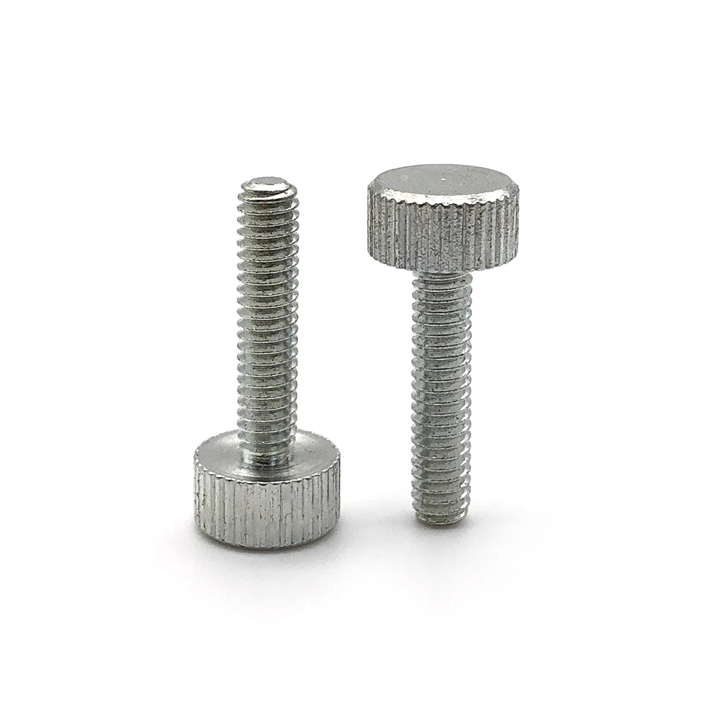 China High precision stainless steel m3 m4 m5 flat head knurled thumb machine screw 1